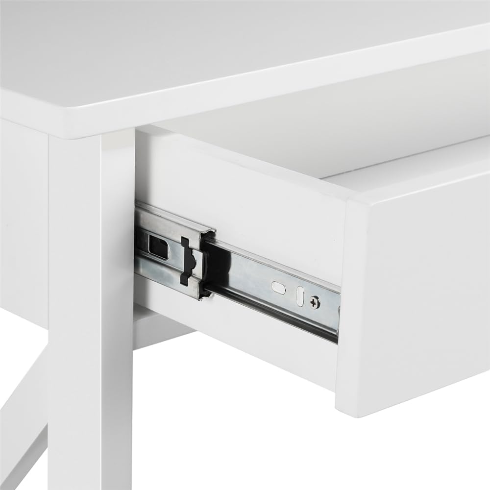 Yaheetech Table Console en Bois MDF Meuble d'Entrée avec 2 Etagère de Rangement Design en Forme X pour Salon Couloir Table d'appoint Blanc 80 × 30 × 80 cm | Console blanche en bois, style vintage, meuble auxiliaire de rangement pour canapé, salon, couloir