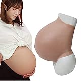  LANAZU Faux Ventre de Femme Enceinte en Silicone, Ventre de Femme Enceinte concave et Convexe Artificiel, adapté au Tournage publicitaire et aux Jeux de rôle (9months)