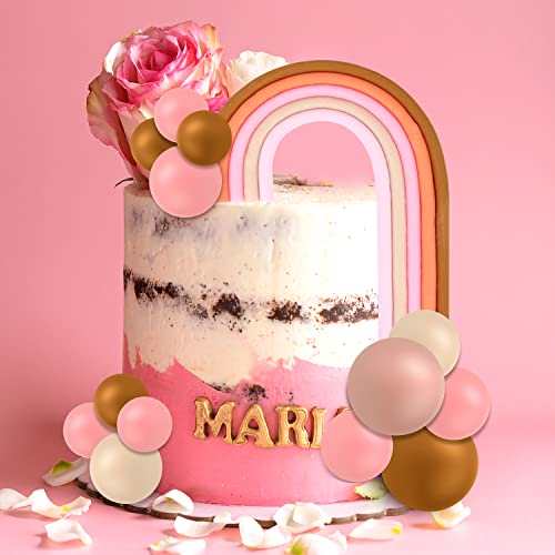 Rainbow Cake Toppers Colorful, Rainbow Cake Decorating Kit Rainbow Cake Decorations For Baby Shower Wedding And Birthday Party Supplies (Pink) #TOP5