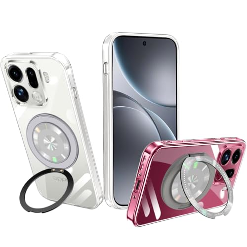 xiusiteli OPPO Find X9 Pro 5G �p �P�[�X �N���A ���@�\360�x��]�X�^���h �}�O�l�b�g���� �p�x���� �c�����Ή� �J�o�[ �����O�t�� �P�[�X �ϏՌ� TPU �X�}�z�P�[�X ���@�\ ���� �y�� ���^�y�N���A�z