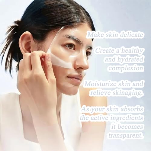 5 PCS Collagen Mask Overnight Collagen Face Mask Bio Collagen Face Mask Deep Moisturizing and Brightening Pure Collagen Mask Hydrated Complexion Lmprove Skin Elasticity - Image 7