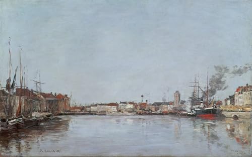 Cuadro pintura decorativa l'olandese Dock Dunkerque arte pared de salon