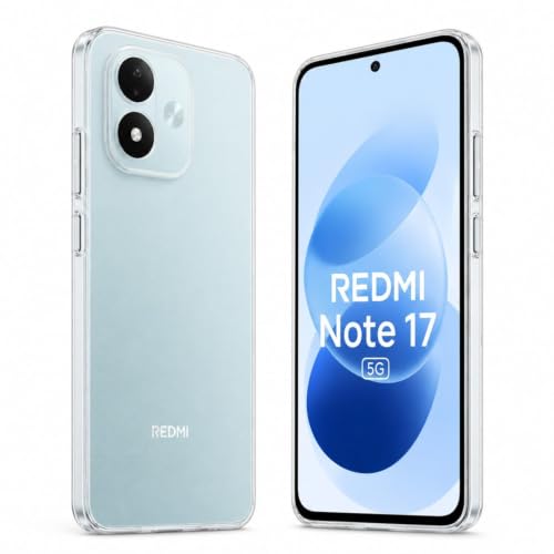 CaseYara Transparent Back Cover for Xiaomi Mi Redmi Note 17 5G | Shockproof Soft TPU Silicone Case | Raised Bumps for Camera & Screen Protection | Slim Fit Crystal Clear Case Back Cover – Transparent