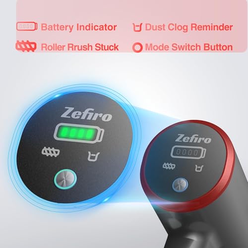Image of Zefiro Cordless Vacuum Cleaner, 450W /40Kpa Vacuum Cleaners for Home | 50Mins Stick Vacuum with LED Display, Anti-Tangle and Lightweight, Rechargeable Vacuum for Pet Hair /Carpet /Hardwood Floor