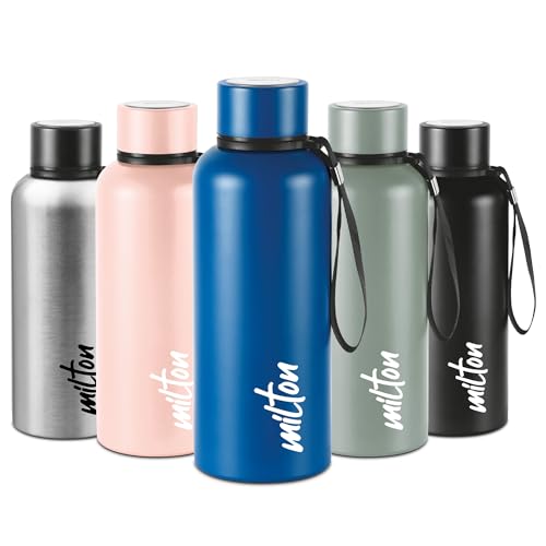 Image of Milton Aura 750 Thermosteel Water Bottle 725 ml, 24 Hr Hot and Cold I Leak Proof Lid, ISI Certified I Vacuum Insulated I for Office, Gym, School I Dark Blue