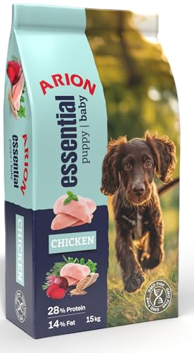 Arion Essential Puppy Baby 15kg. Pienso Completo para Cachorros con Pollo. Alimentacion equilibrada. Aporte nutrientes