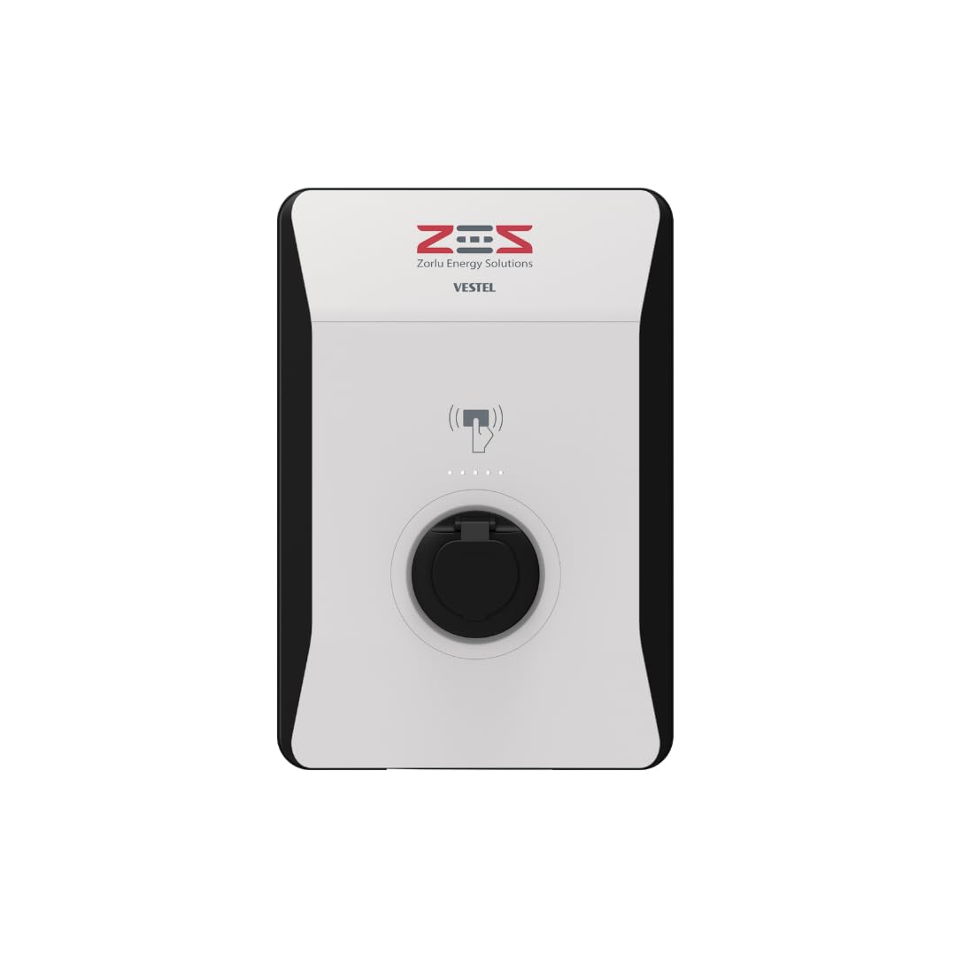 ZES AC Elektrikli Araç Şarj İstasyonu EVC04 22kW Smart Özellikli Soketli, IP54 Sertifikalı EV Şarj Cihazı