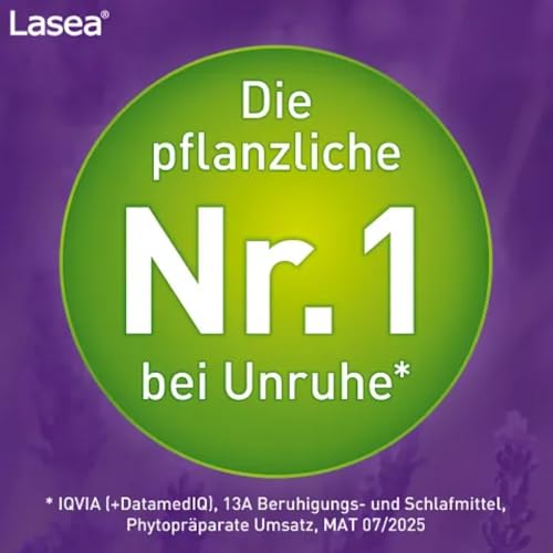 Lasea® hilft natürlich abzuschalten, beruhigt und bessert in Folge den Schlaf Pflanzliches Arzneimittel mit speziellem Lavendelöl | 56 Kapseln inkl. SANDAY DUSCHGEL Guten Morgen 100ml
