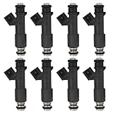 SCITOO 8Pcs 4 Holes Fuel Injectors fit for 2008-2012 for Chevy for Colorado, for 2008-2012 for GMC for Canyon, for 2008-2010 for Hummer for H3, for 2008 for Isuzu for Ascender FJ1063 12616382