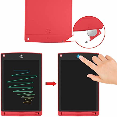 Image of SYGA LCD Writing Pad, 8.5 inch Kids Doodle & Scribble Boards Erasable Writing Tablet for Kids, Red