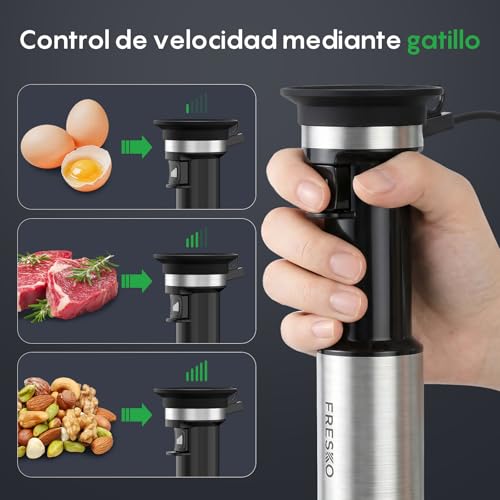 Batidora de mano de 1000W con velocidad variable y brazo de acero 3