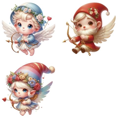 Gnome Watercolor Iron Transfer Patch Heat Transfer Sticker Vinyl Design Iron Applique T-Shirt Clothing DIY Craft Applique Clothing Decoration (P3)