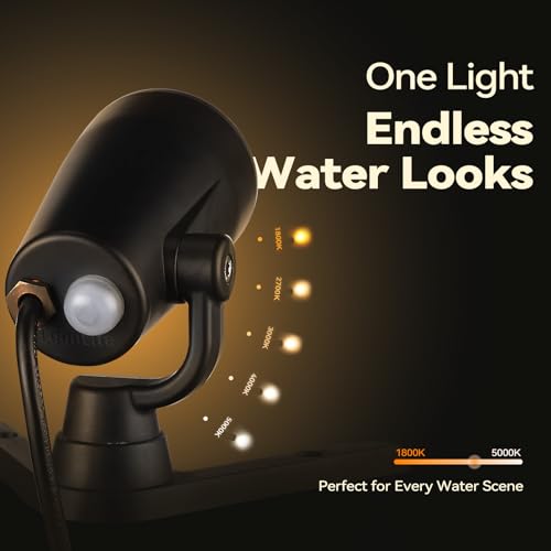 Image of LEONLITE 2-Pack 5CCT Low Voltage Underwater Pond Light, 12-24V AC /DC