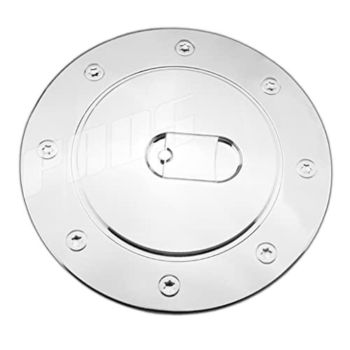 A-PADS Compatible with(Just overlay Stick on, NOT for SNAP IN Replacement) Chrome Gas Door Cover for 07 08 09 2010 11 12 13 14 15 16 17 18 19 20 2021 Toyota TUNDRA- Chromed Fuel Tank