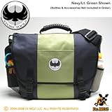 Stork Tools Daddy Diaper Bag for Men (Navy and Bright Green)