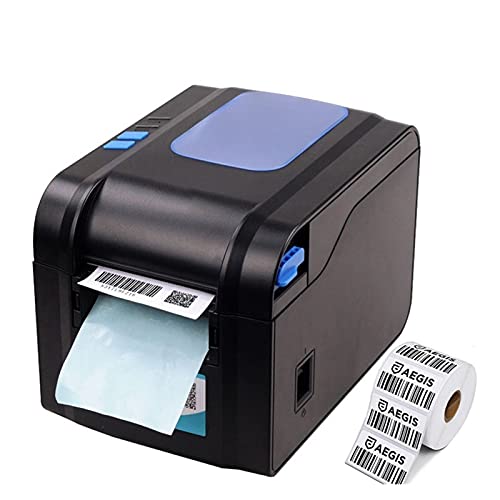 Image of Label Barcode Printer Thermal Receipt Label Printer Bar Code QR Code Sticker Machine 20mm-80mm Auto Stripping 370B(370B USB Port)