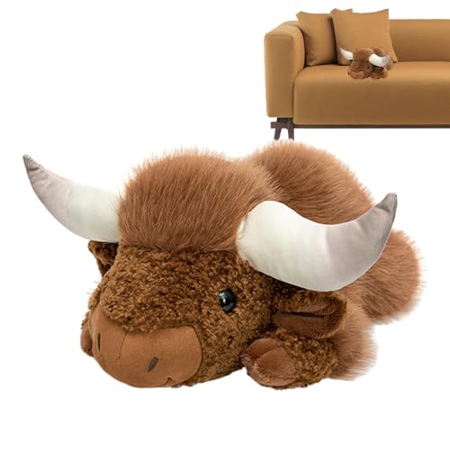 Vache en tissu 30 cm Coussin de soutien lombaire peluche douce