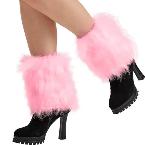 Image of Nanxson Womens Fur Leg Warmer Winter Short Boot Cuffs Covers Sleeves TTW0071