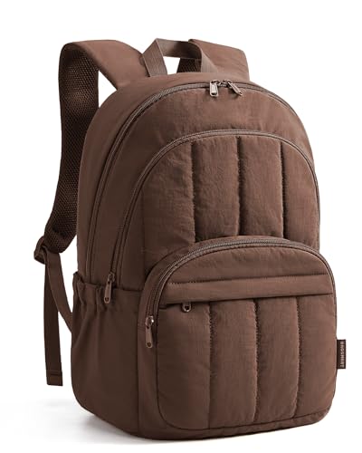 Image of BAGSMART College Laptop Backpack,Cute Travel Backpack for Women,Quilted Computer Bookbag