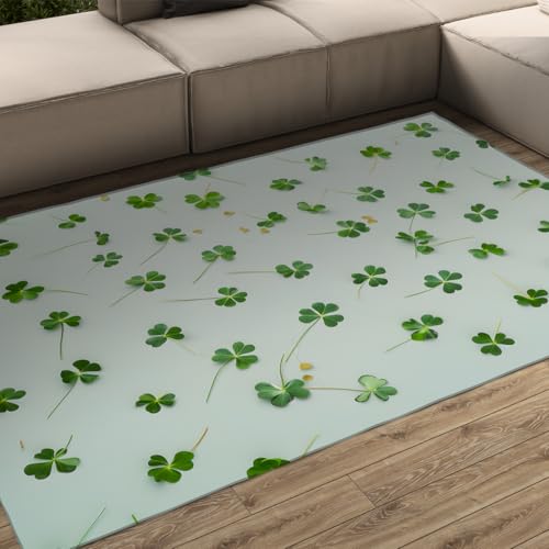 Tapis à feuilles vertes pour chambre de fille et garçon - 2