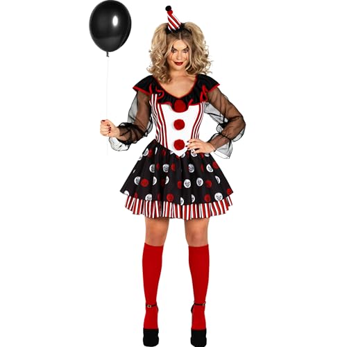 Morph Scary Clown Costume Womens Halloween Costumes For Womens Clown Costume Jester Halloween Outfit Women XL
