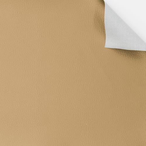 econuk - Tessuto per imbottiture, lavori manuali e fai da te, ecopelle morbida, ecopelle per sedie, divani, borse, cuscini, selle per moto, copertine per auto (100 cm x 70 cm, Beige)
