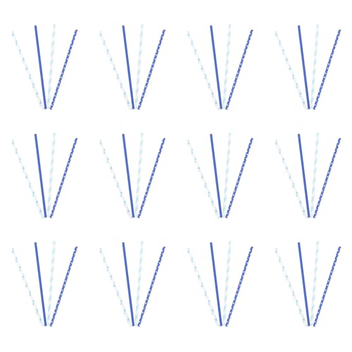 Pitillos desechables de papel azul 200 pcs
