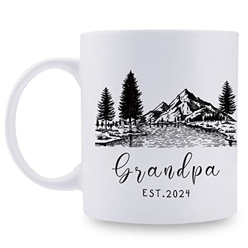 New Grandpa Gift - Grandpa Est 2024 Mug - Baby Announcement Grandpa Mug Promoted to Grandpa Gift - 11oz Coffee Mug
