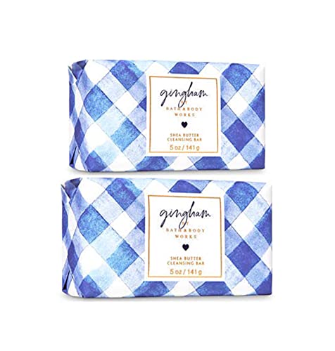 Bath and Body Works Gingham Shea Butter Cleansing Bar Soap 5 oz Pack OF 2 (Gingham) image 2