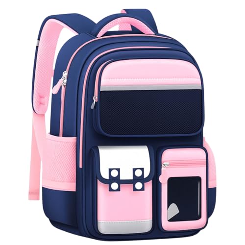 Mochila Infantil menino e menina, escolar com grande capaciade, super reforçada e ortopédica(Azul/Rosa)