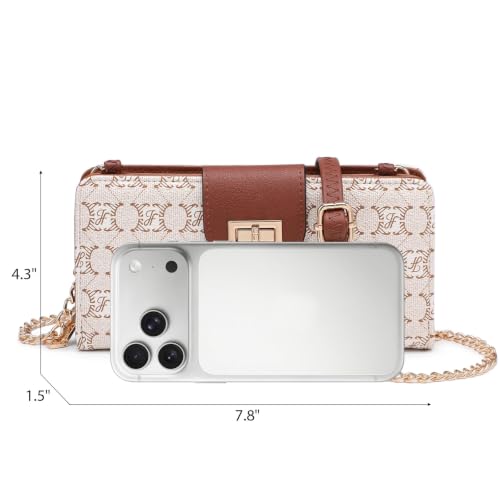 Image of Classic Crossbody Bag for Women, Small Chain Strap Wallet Purse with Phone Compartment & Card Slots