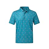 DEOLAX Mens Polo Shirts Moisture Wicking Dry Fit Performance Mens Golf Shirt Regular Fit Fashion Pri