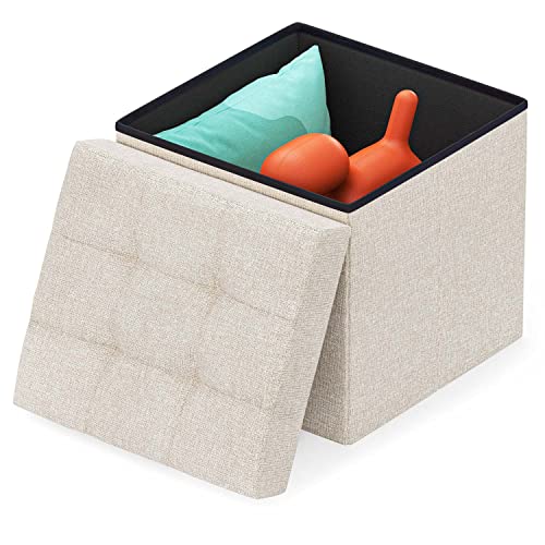 5-in-1 Sitzwürfel Hocker Mit Stauraum - Stapelbar, Wasserdichter Marmor, Grau, 47x47x65 Cm