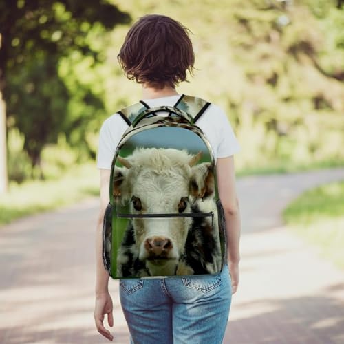 Sac de voyage imprimé vache herbivore prairie multicolore au design unique