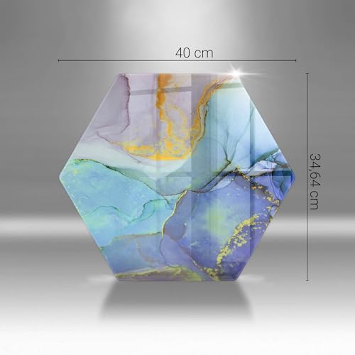 Planche à découper induction 40cm protège-plaque cuisson verre hectagonale résistant - 7