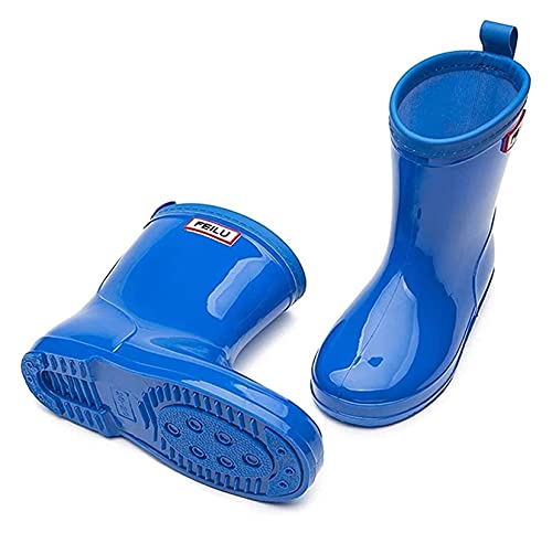 Bottes de pluie pour femmes Bottes de pluie femmes brillantes bottes de pluie de couleur solide pour enfants Bottes étanches à l' eau antidérapante en plein air Bottes de jardinage à l' extérieur anti Cover