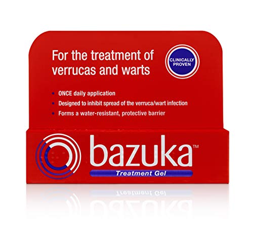 Bazuka Treatment Gel For Effective Pain-Free Treatment and Removal of Verrucas and Warts. With Emery Board 6g