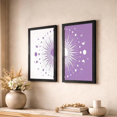 Image of NoWorries Wall paintings for home decoration & Wall art for living room (13x19inches) (Color-Lavender) Set of 2 Big frames for wall decoration (Art-10)