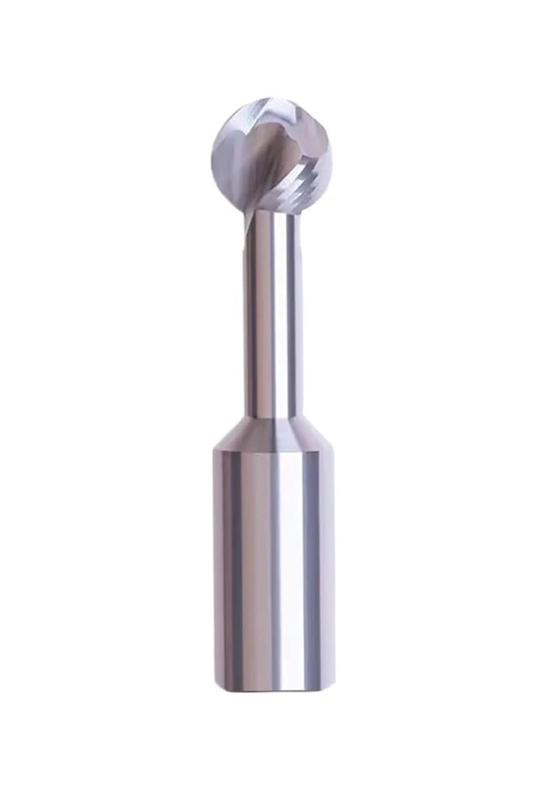 Fresa de arco en forma de T HRC60, fresa de extremo tipo piruleta, R0.5-R10, brocas de grabado CNC 3D for acero y aluminio, 1 unidad(Uncoated,R6-D6-15-D12-60)
