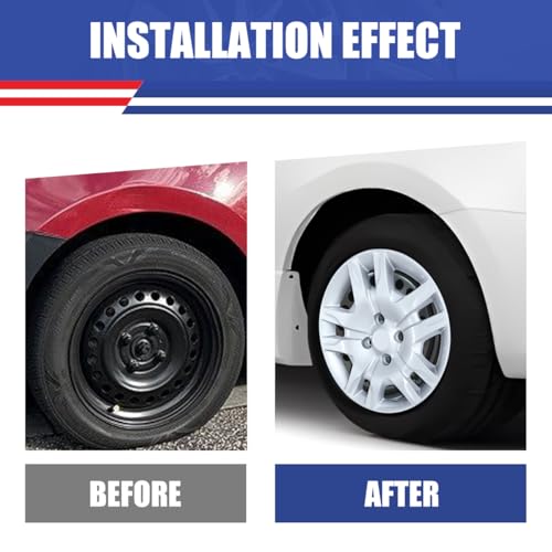 Image of Winjet 16 inch Hubcaps Wheel Rims Cover for 2007-2012 Nissan Sentra Wheel Rim Covers,Heavy Duty PP Material Snap On Installation (16 Inch Set of 4, White Lacquer)