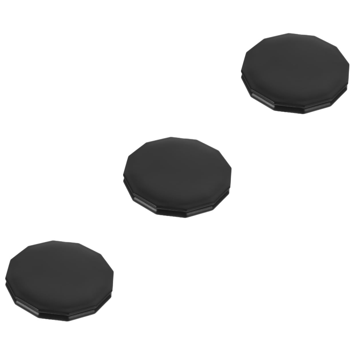 Healeved 3 Piezas Espejo De Vanidad Espejo Plegable De Viaje Mirror De Vanidad De Viajes Mini Bolsillo Pequeño Compacto para Bolso Aumento De Maquillaje Vidrio Black