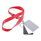 3 in 1 18% Digital Photography Exposure Color Balance Card Set Gray/White/Black Balance Card Set with Strap for Video, Camera and Film