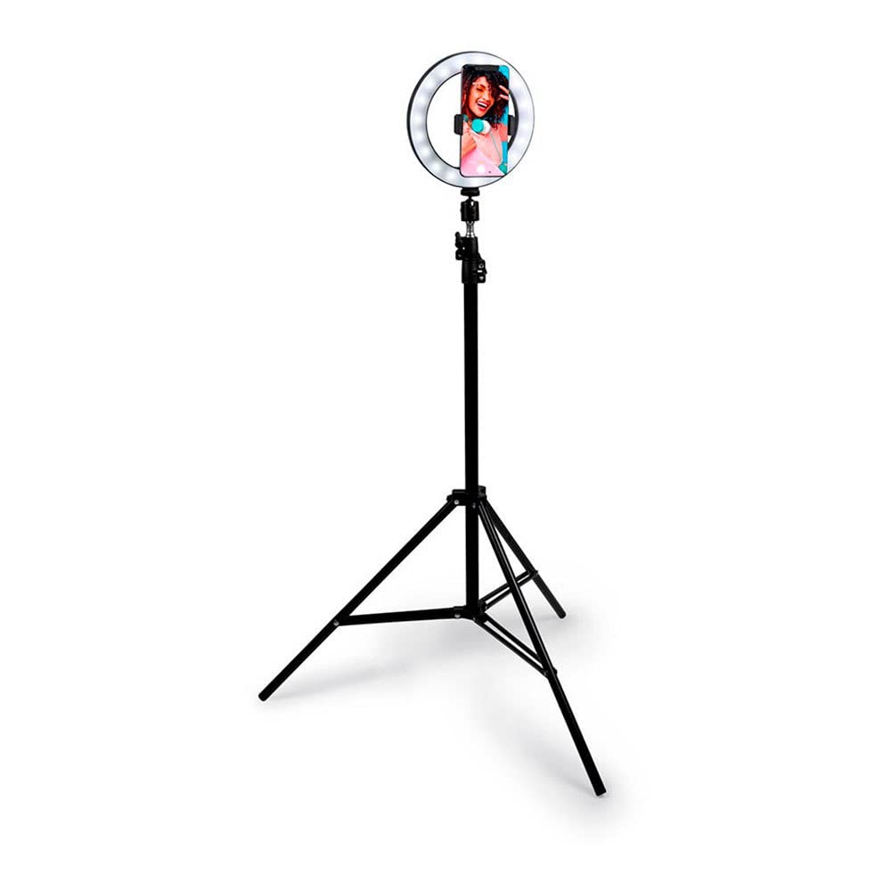 Grundig Lampa pierścieniowa do selfie - na statywie - lampa pierścieniowa - lampa pierścieniowa do telefonu komórkowego - LED - elastyczna - 210 cm