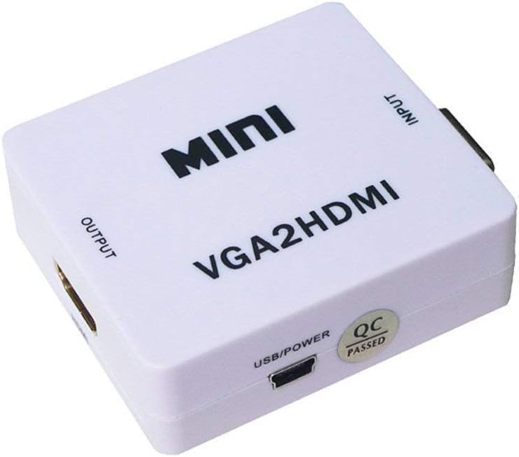 Madhabi VGA to HDMI Converter Adapter – 1080P VGA Male to HDMI Female Video Converter with Audio and USB Power, Plug & Play for Laptop, PC, Monitor, Projector, HDTV, Home Office Use – White-image-17