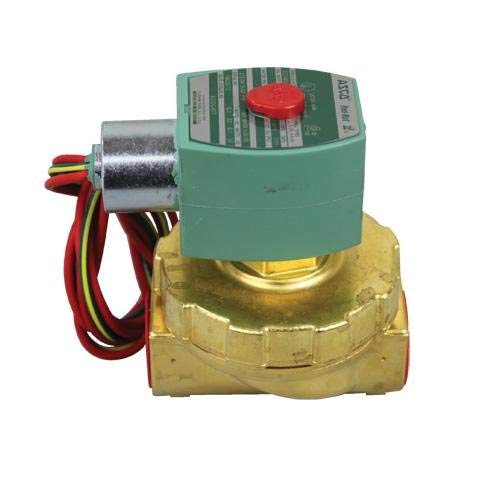 ASCO 8220G407 -24/60 Brass Body Hot Water and Steam Pilot Operated Diaphragm and Piston Valve, 50 psi Maximum Steam Operating Pressure, 3/4