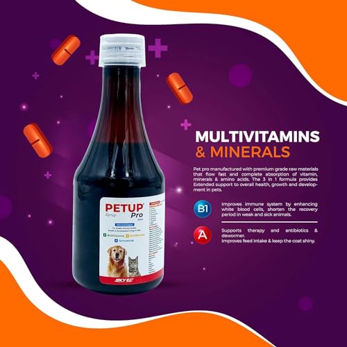 Skyec-Petup-Pro-Syrup-Multi-Vitamin-Multi-Oxidant-Multi-Minerals-Amino-Acids-Supplement-for-Dogs-and-Cats-200Ml-Liquid