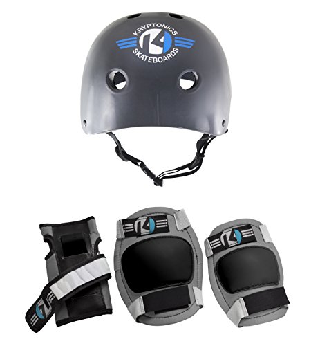 Kryptonics Starter 4-in-1 Pad Set with Helmet, Small/Medium