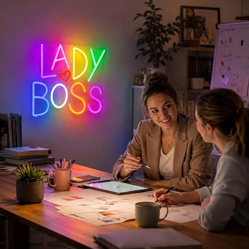 Image of Neon Sign Led Neon Lights Signs for Wall Decor USB Powered Led Signs for Room Decoration-Lady Boss