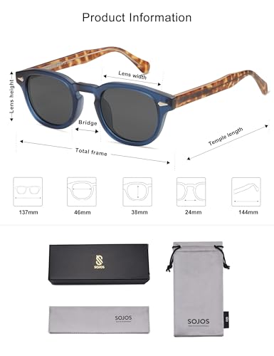 Image of SOJOS Retro Small Round Sunglasses for Men Women Trendy Circle Style UV400 Lenses Unisex Sun Glasses SJ2251