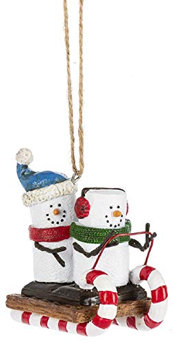 MIDWEST-CBK S'Mores on Candy Cane Toboggan Ride Ornament